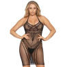 Leg Avenue - Mini Robe Multi Filet Taille Unique - Noir